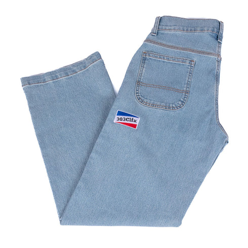 303 Boards - 303 CLFX Shorties X Dickies Skateboarding Wingville Loose Fit Jeans (Light Denim)